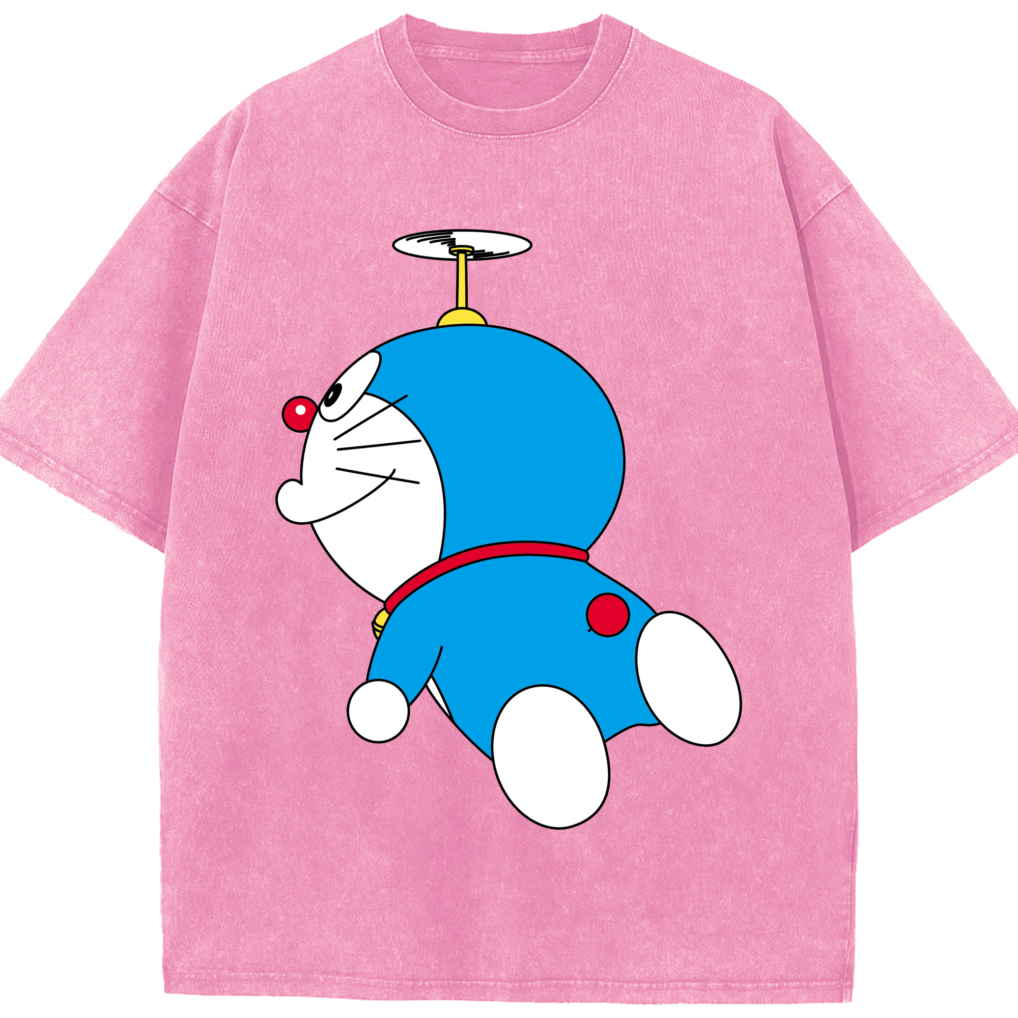 （画像用） ドラえもん Doraemon 綿100% ヴィンテージ風 半袖Tシャツ（フロントプリント）